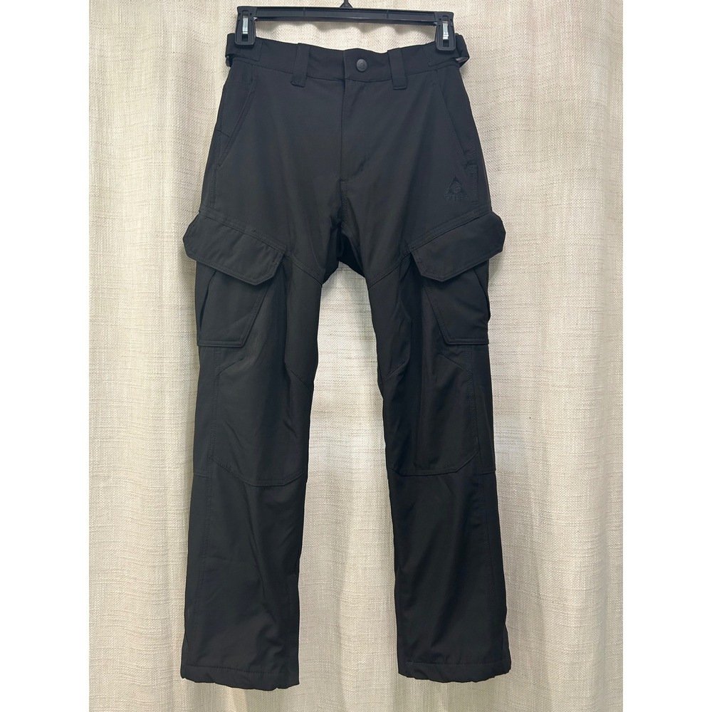 Gerry Mens S Snow Pants Black Cargo Pockets Adjustable Waist Insulated